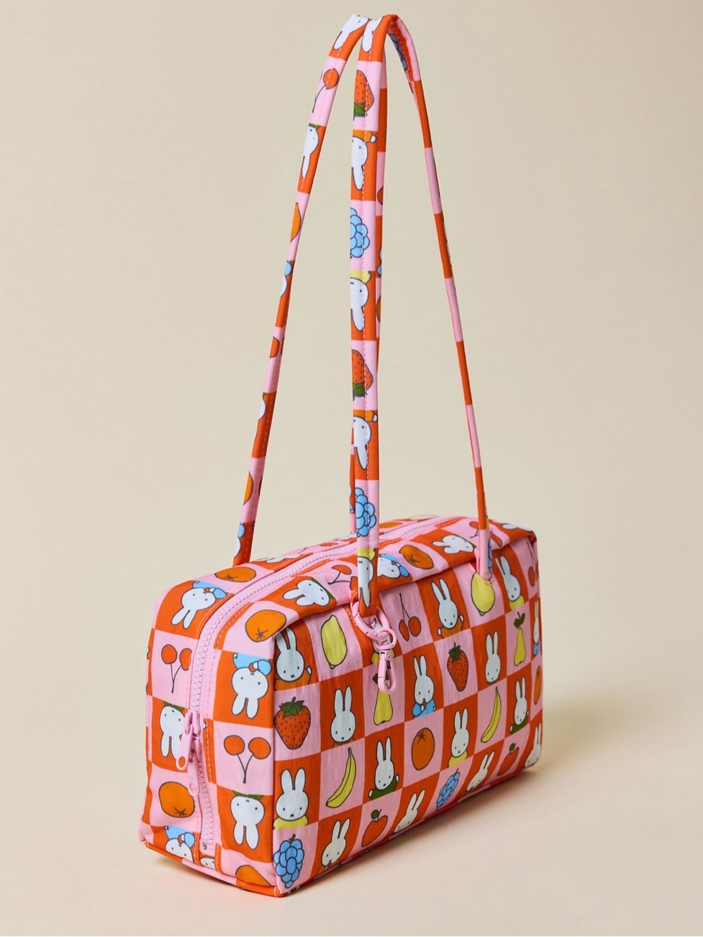 BAGGU X MIFFY X UO Orange and Pink Bowler Bag NEW NWT - Picture 2 of 6